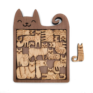 Wooden Cat Puzzle