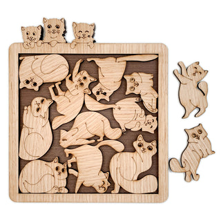 Wooden Cat Puzzle