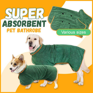 Super Absorbent Dog Bathrobe | Pet Bathrobe 