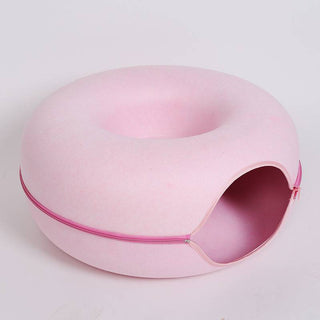 Pink Donut Tunnel Bed | Cat Bed | Cat Tunnel Toy